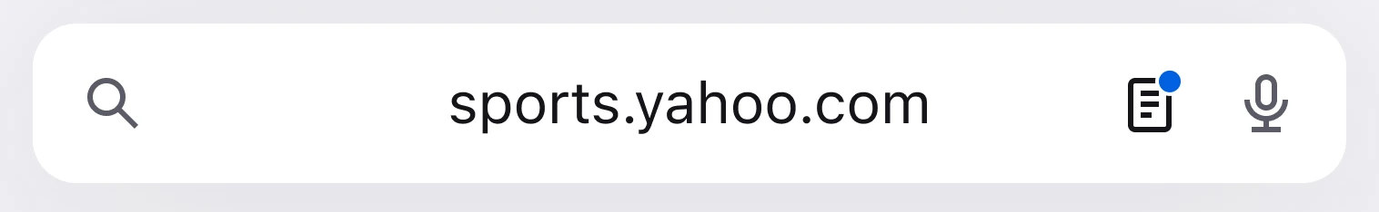 Firefox address bar with a page icon and a blue notification dot