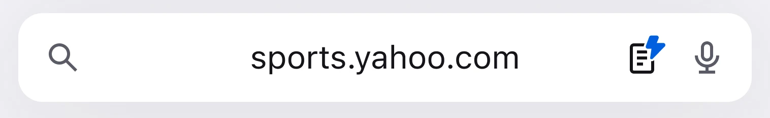 Firefox address bar with a page icon and a small blue bolt