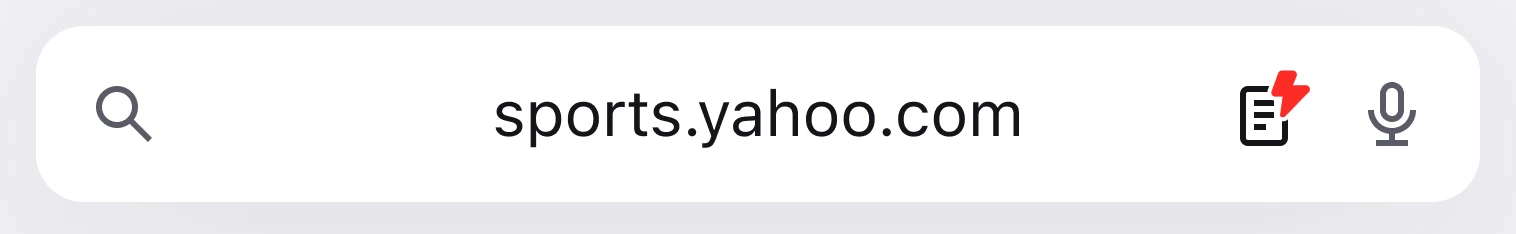 Firefox address bar with a page icon and a small red bolt
